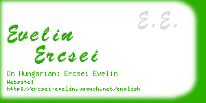 evelin ercsei business card